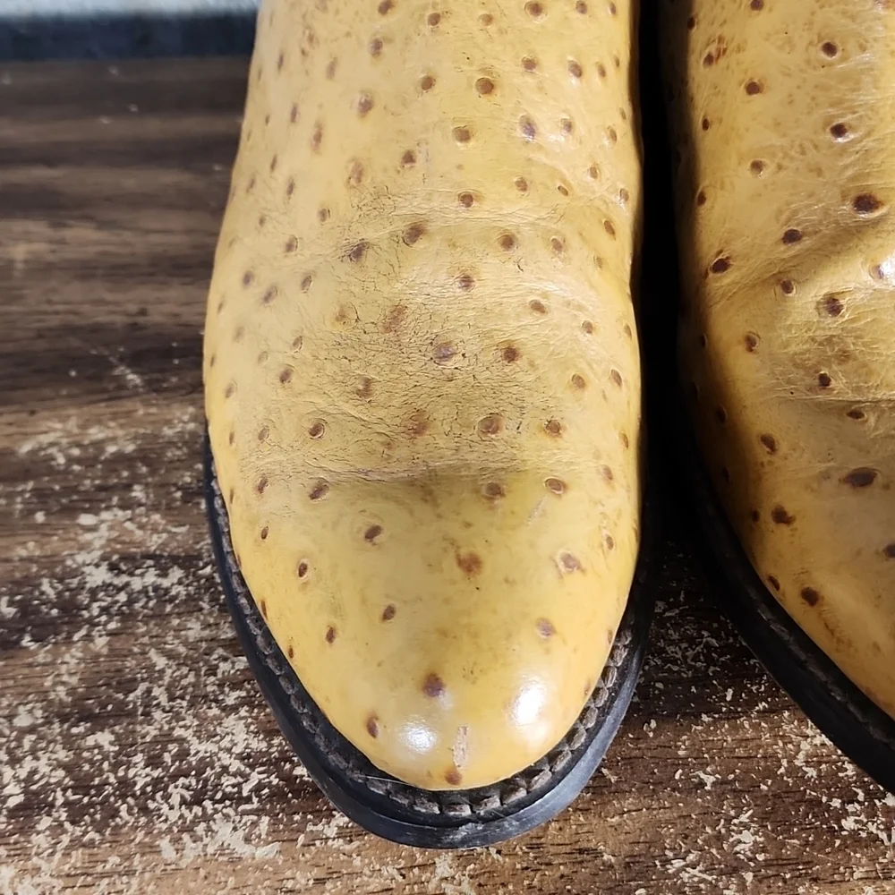 Vintage Laredo Cowboy Ostrich Boots Mens Size 12EW Model# 69032